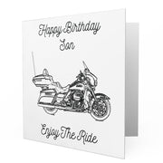 Jaxon Lee - Birthday Card for a Harley Davidson Electra Glide Ultra Classic Motorbike fan