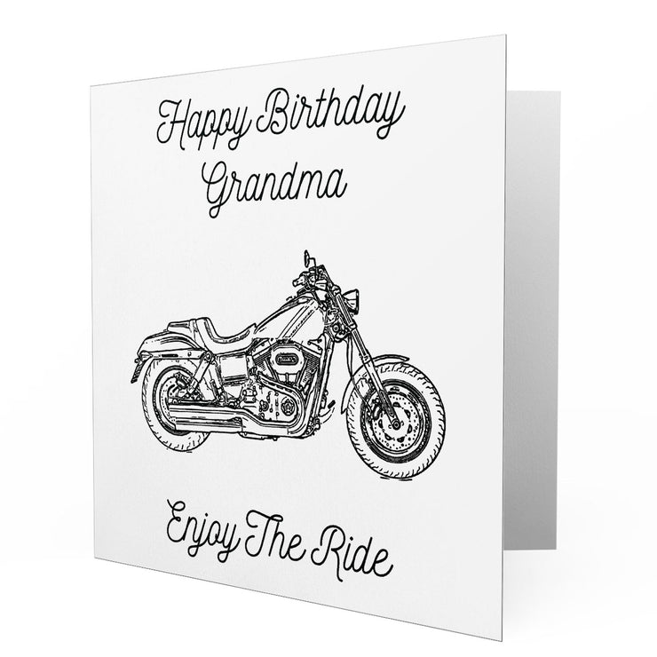 Jaxon Lee - Birthday Card for a Harley Davidson Fat Bob Motorbike fan