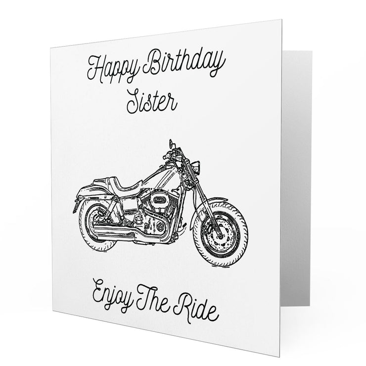 Jaxon Lee - Birthday Card for a Harley Davidson Fat Bob Motorbike fan