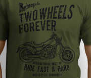 RH Art Tee aimed at fans of Harley Davidson Fat Bob Motorbike - Jaxon lee