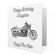 Jaxon Lee - Birthday Card for a Harley Davidson Fat Boy Motorbike fan