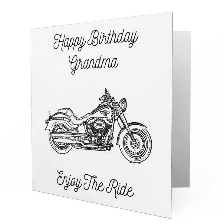 Jaxon Lee - Birthday Card for a Harley Davidson Fat Boy S Motorbike fan