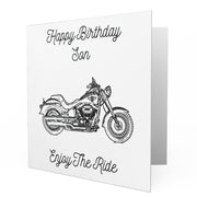 Jaxon Lee - Birthday Card for a Harley Davidson Fat Boy S Motorbike fan