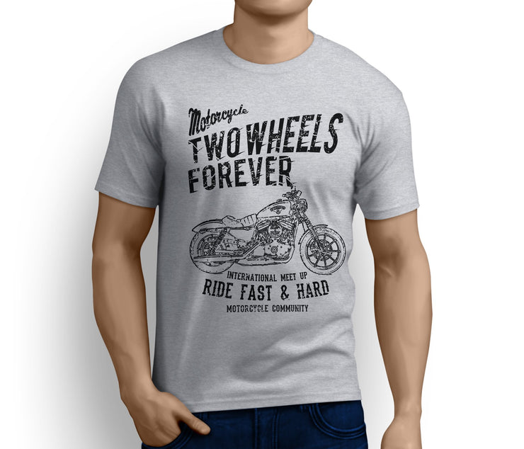 RH Art Tee aimed at fans of Harley Davidson Iron 883 Motorbike - Jaxon lee