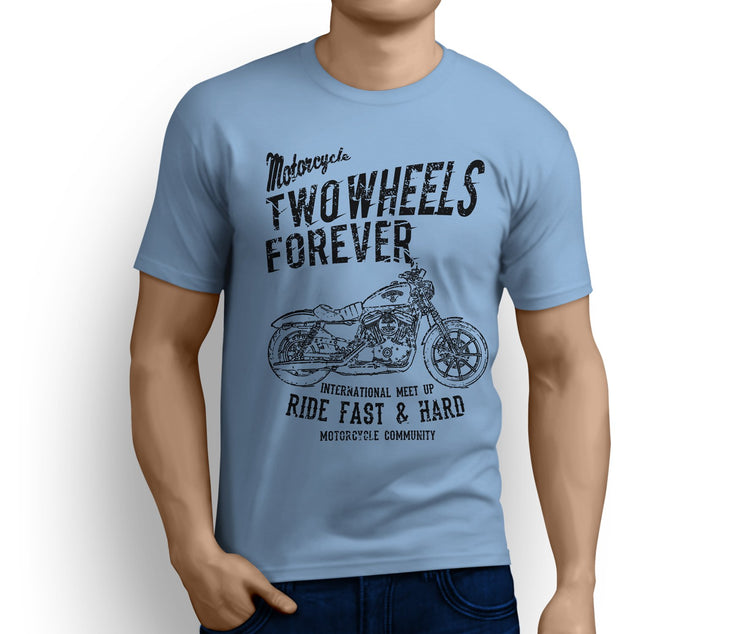 RH Art Tee aimed at fans of Harley Davidson Iron 883 Motorbike - Jaxon lee
