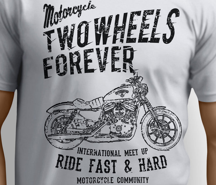 RH Art Tee aimed at fans of Harley Davidson Iron 883 Motorbike - Jaxon lee
