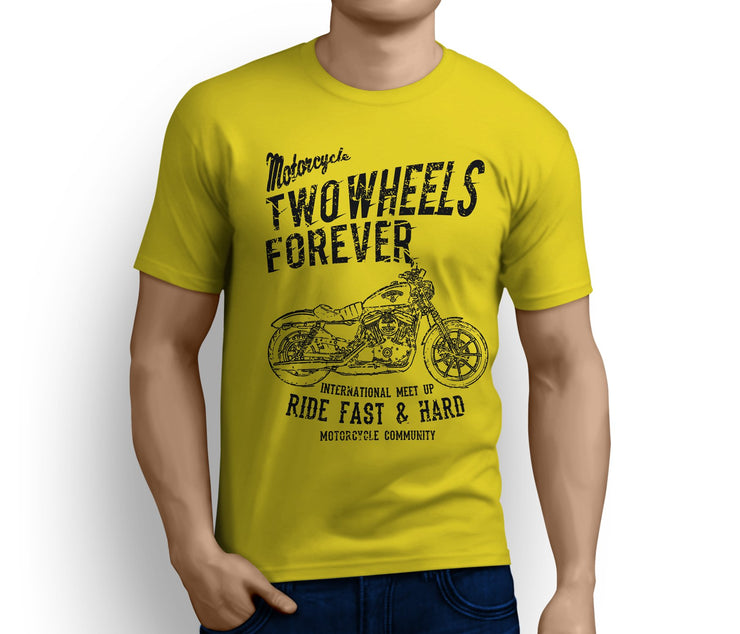 RH Art Tee aimed at fans of Harley Davidson Iron 883 Motorbike - Jaxon lee