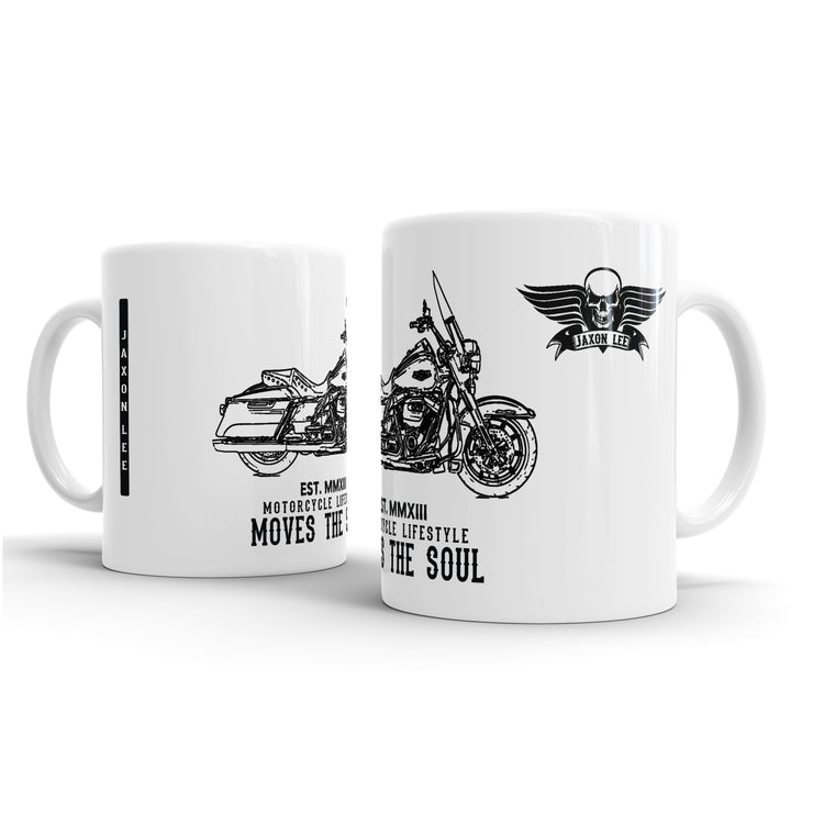 JL Art Mug aimed at fans of Harley Davidson Road King Motorbike