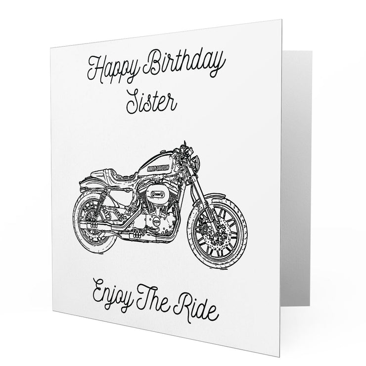 Jaxon Lee - Birthday Card for a Harley Davidson Roadster Motorbike fan
