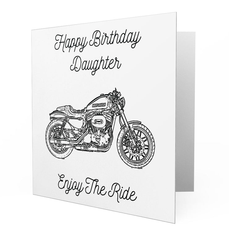 Jaxon Lee - Birthday Card for a Harley Davidson Roadster Motorbike fan