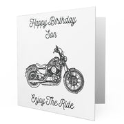 Jaxon Lee - Birthday Card for a Harley Davidson Seventy Two Motorbike fan