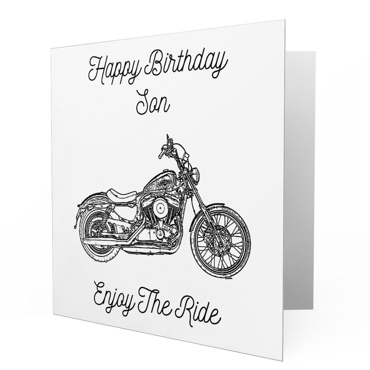 Jaxon Lee - Birthday Card for a Harley Davidson Seventy Two Motorbike fan