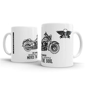 JL Art Mug aimed at fans of Harley Davidson Softail Deluxe Motorbike