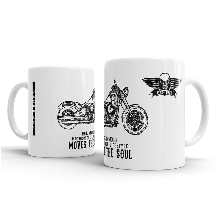 JL Art Mug aimed at fans of Harley Davidson Softail Slim S Motorbike