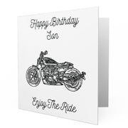 Jaxon Lee - Birthday Card for a Harley Davidson Sportster S Motorbike fan