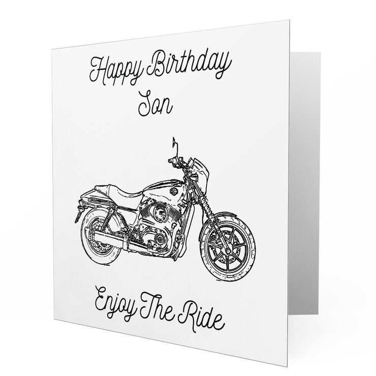 Jaxon Lee - Birthday Card for a Harley Davidson Street 500 Motorbike fan