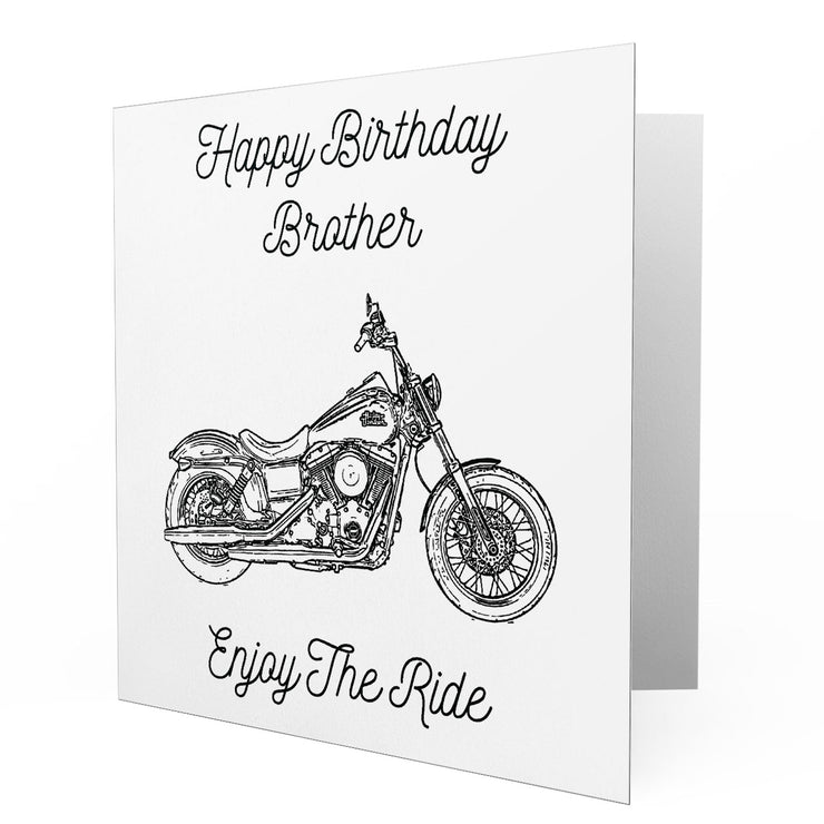 Jaxon Lee - Birthday Card for a Harley Davidson Street Bob Motorbike fan