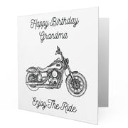 Jaxon Lee - Birthday Card for a Harley Davidson Street Bob Motorbike fan