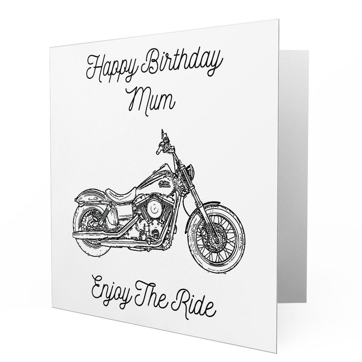 Jaxon Lee - Birthday Card for a Harley Davidson Street Bob Motorbike fan