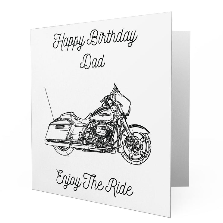 Jaxon Lee - Birthday Card for a Harley Davidson Street Glide Motorbike fan