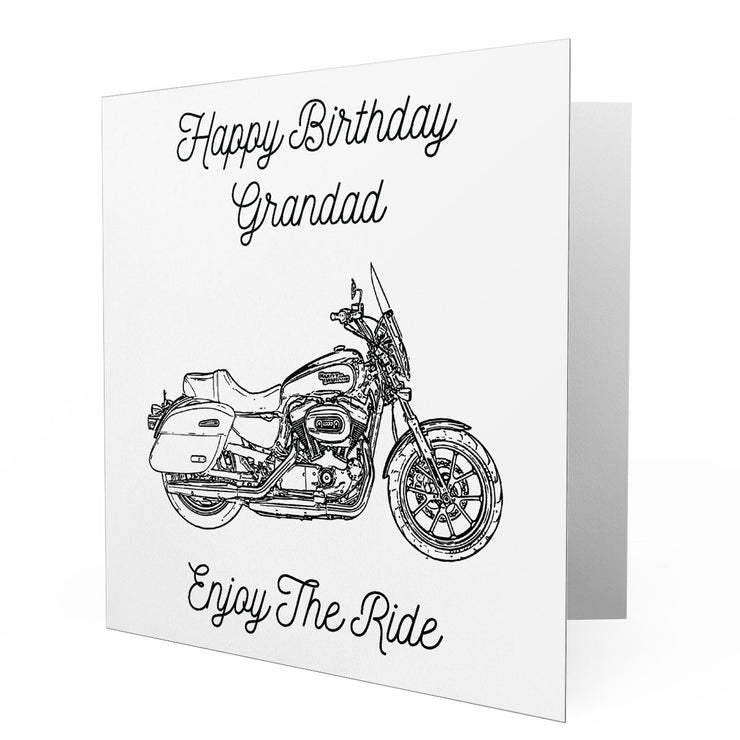 Jaxon Lee - Birthday Card for a Harley Davidson SuperLow 1200T Motorbike fan