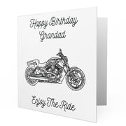 Jaxon Lee - Birthday Card for a Harley Davidson V Rod Muscle Motorbike fan