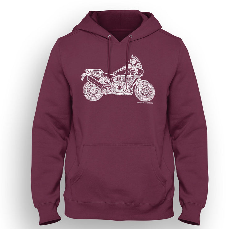 JL Illustration For A Harley Davidson Pan America Motorbike Fan Hoodie
