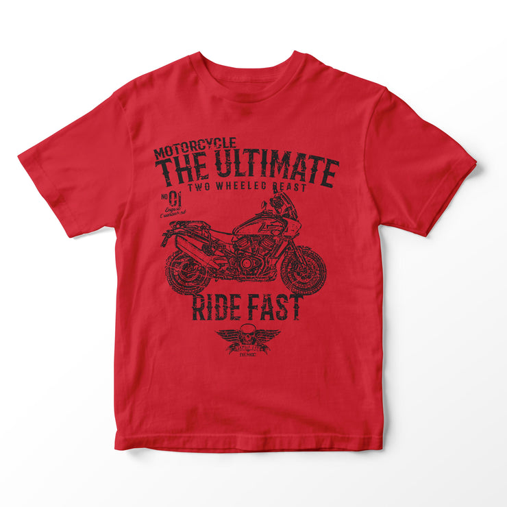 JL Ultimate Illustration for a Harley Davidson Pan America Motorbike fan T-shirt