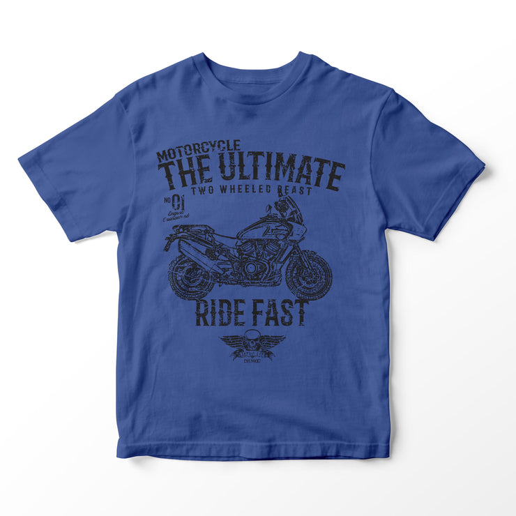 JL Ultimate Illustration for a Harley Davidson Pan America Motorbike fan T-shirt