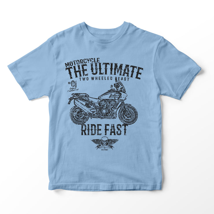 JL Ultimate Illustration for a Harley Davidson Pan America Motorbike fan T-shirt