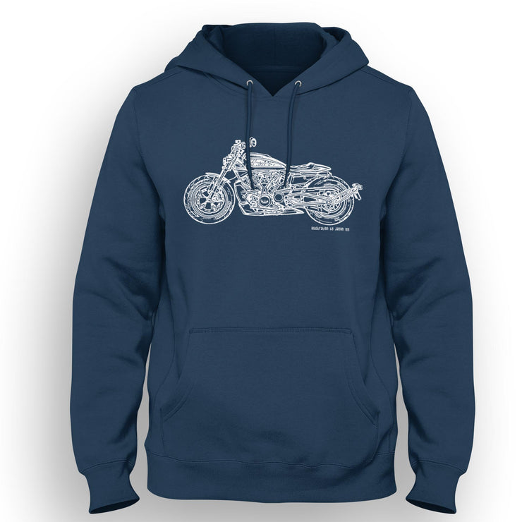 JL Illustration For A Harley Davidson Sportster S Motorbike Fan Hoodie
