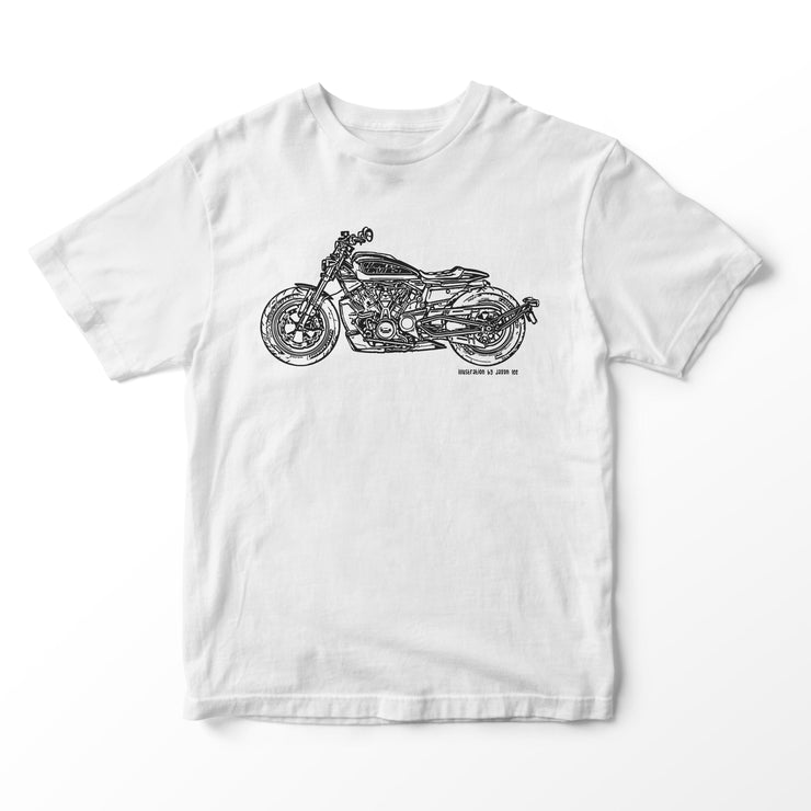 JL Illustration For A Harley Davidson Sportser S Motorbike Fan T-shirt