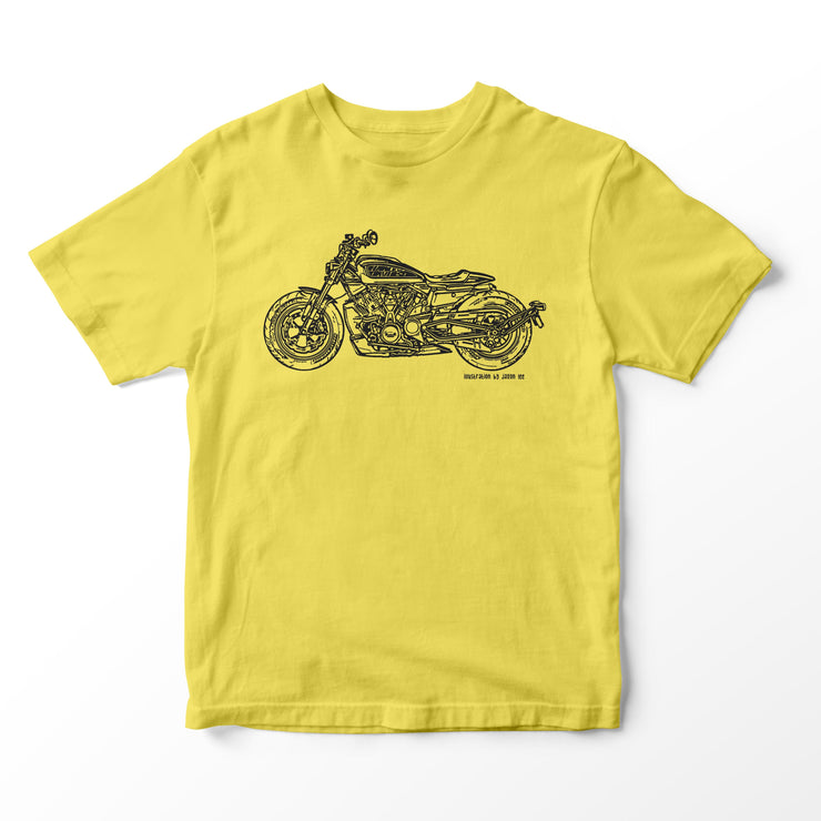 JL Illustration For A Harley Davidson Sportser S Motorbike Fan T-shirt
