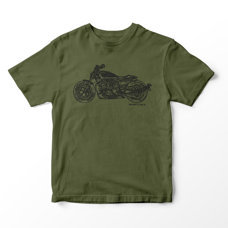 JL Illustration For A Harley Davidson Sportser S Motorbike Fan T-shirt