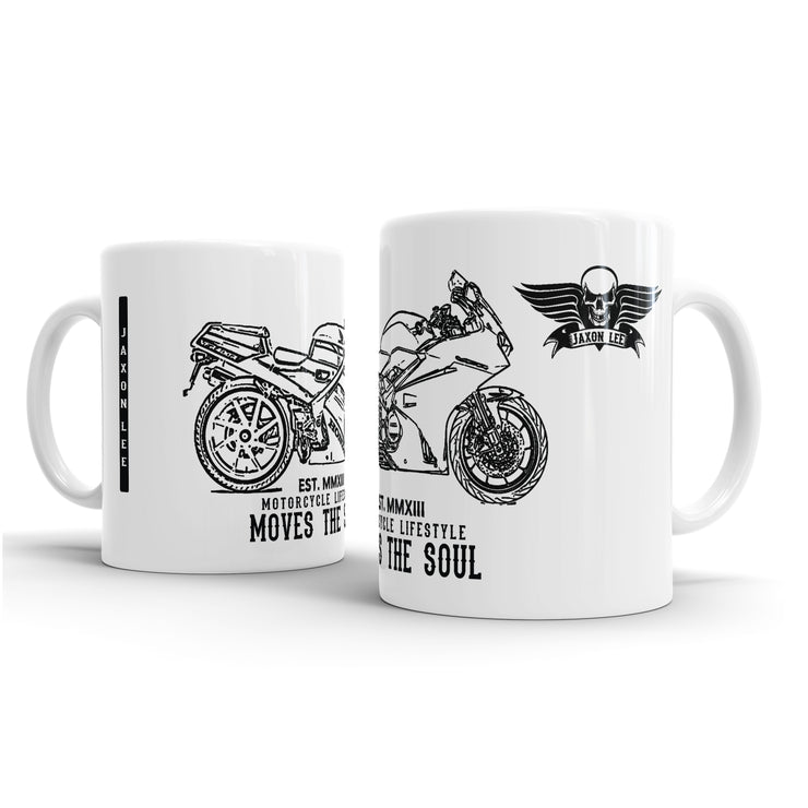 JL Illustration For A Honda VFR800F Motorbike Fan – Gift Mug