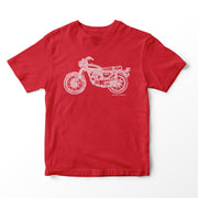 JL Illustration For A Honda CB125S Motorbike Fan T-shirt