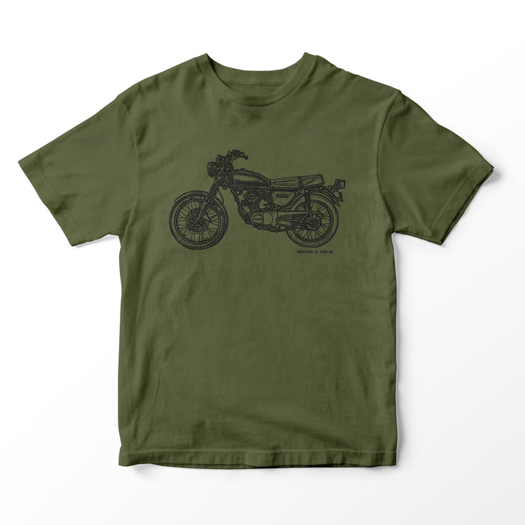 JL Illustration For A Honda CB125S Motorbike Fan T-shirt