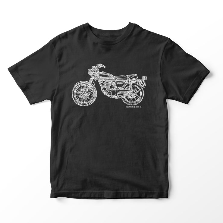 JL Illustration For A Honda CB125S Motorbike Fan T-shirt