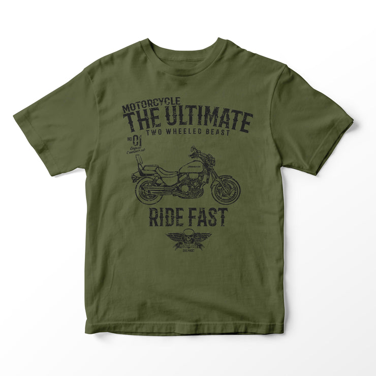 JL Ultimate Illustration for a Honda Magna VF750 Motorbike fan T-shirt