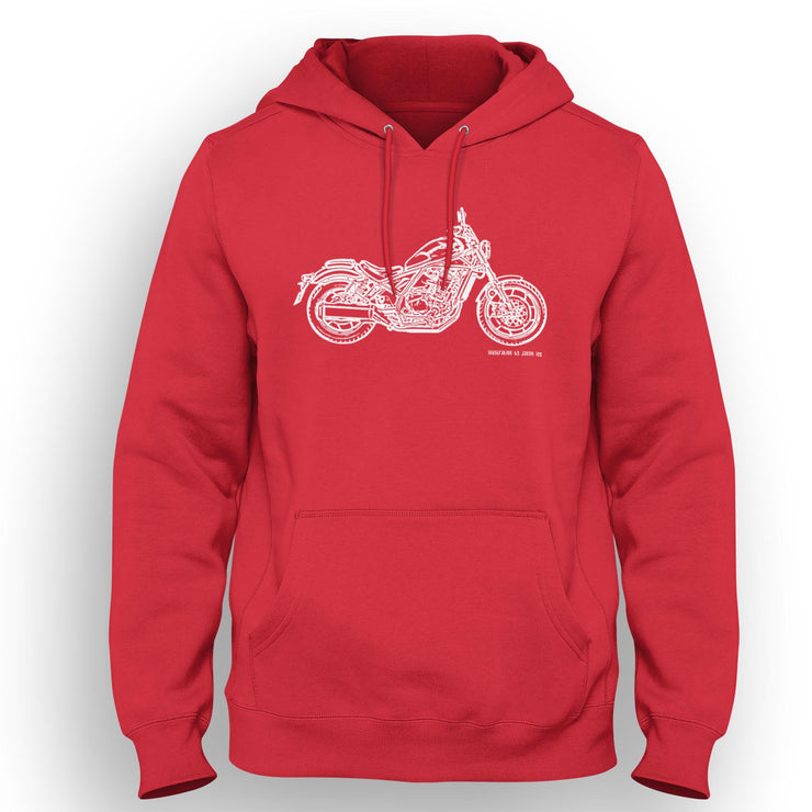 JL Illustration For A Honda Rebel 1100 Motorbike Fan Hoodie
