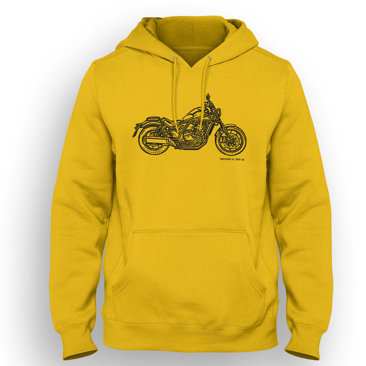 JL Illustration For A Honda Rebel 1100 Motorbike Fan Hoodie