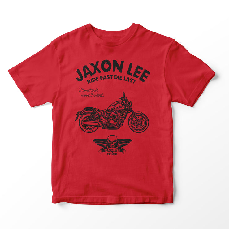 JL Ride Illustration For A Honda Rebel 1100 Motorbike Fan T-shirt