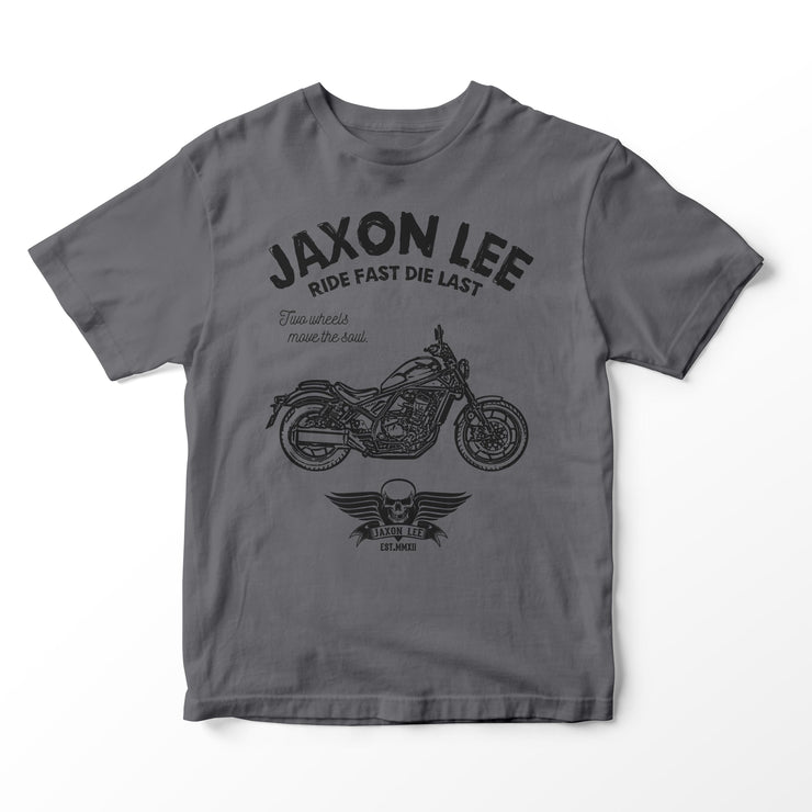 JL Ride Illustration For A Honda Rebel 1100 Motorbike Fan T-shirt