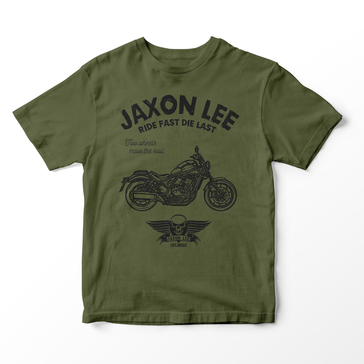 JL Ride Illustration For A Honda Rebel 1100 Motorbike Fan T-shirt