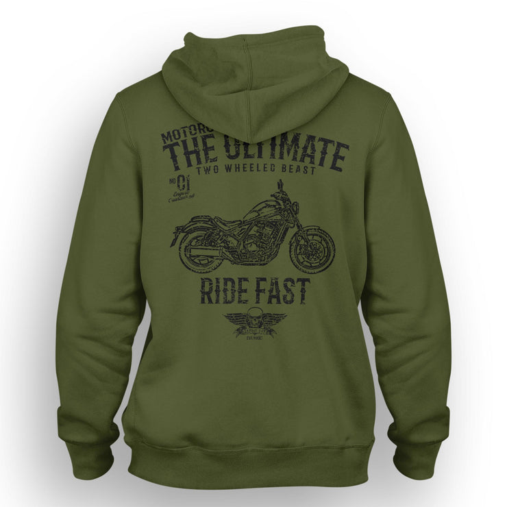 JL Ultimate Art Hood aimed at fans of Honda Rebel 1100 Motorbike