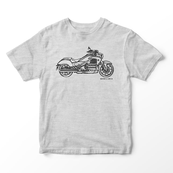 JL Illustration For A Honda Valkyrie 2015 Motorbike Fan T-shirt