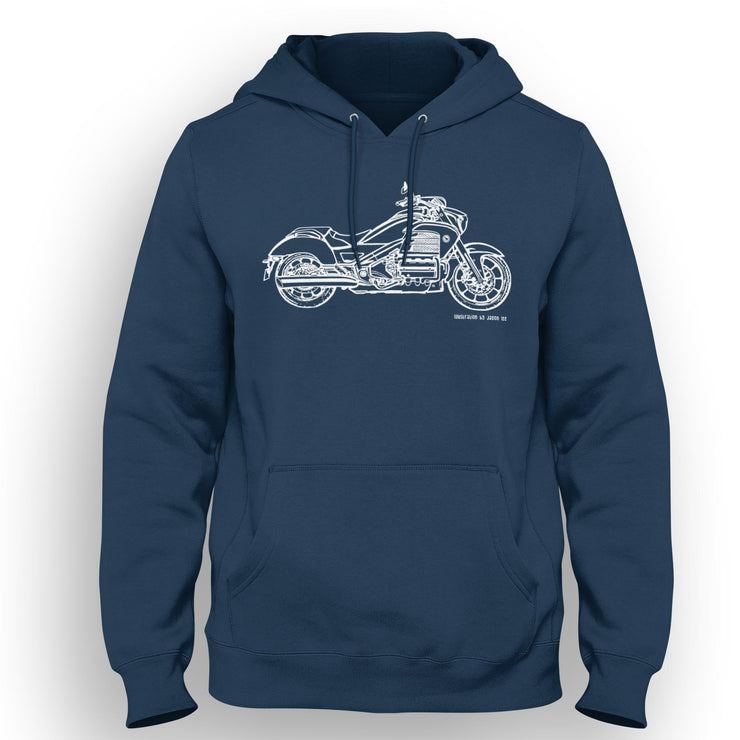 JL Illustration For A Honda Valkyrie 2015 Motorbike Fan Hoodie