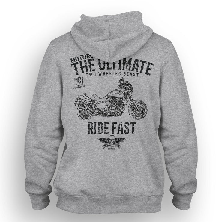 JL Ultimate Illustration For A Honda X4 1997 Motorbike Fan Hoodie