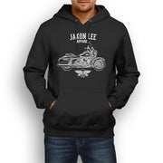 Jaxon Lee Art Hoodie aimed at fans of Harley Davidson Road King Motorbike