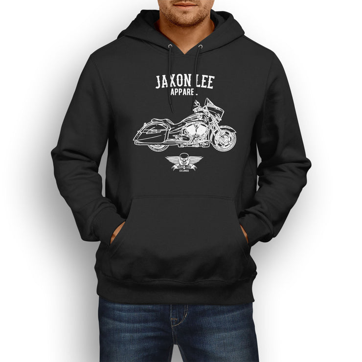 Jaxon Lee Illustration For A Victory Cross Country Motorbike Fan Hoodie
